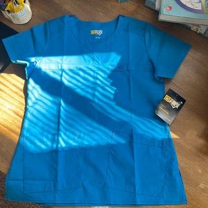 NEW WONDER SCRUB TOP! Bright Blue!!